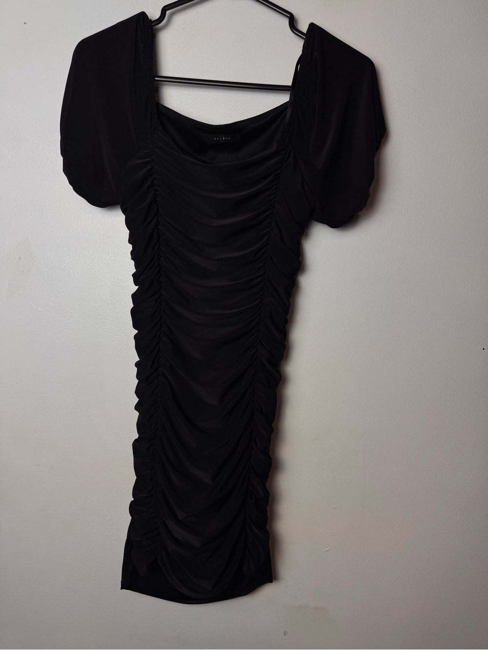 2saints black ruched dress size-Xs
